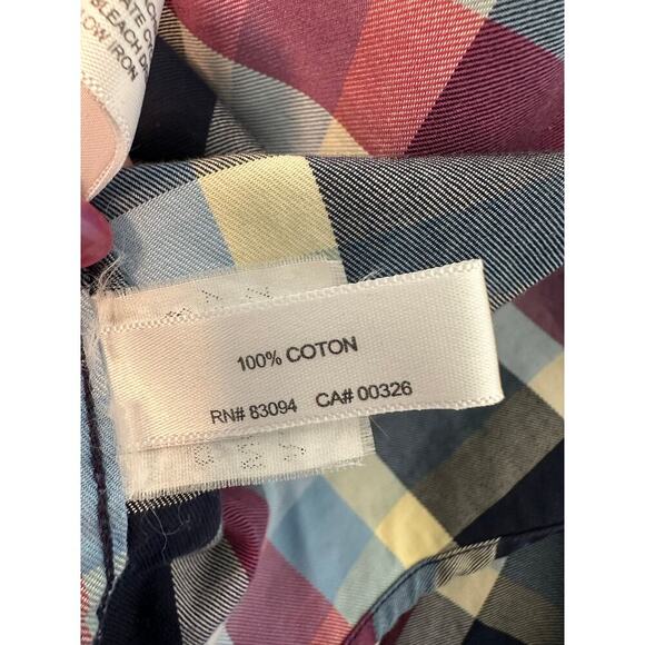 Cutter & Buck Men’s Plaid Button-Up Shirt L 100% Cotton Multicolor Classic Fit - Picture 6 of 7